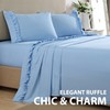 Swift Home Ruffled Hem Microfiber 3-Piece Sheet Set, Double Brushed