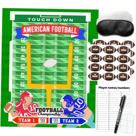 PARTYLOUD Football Party Games, Pin The Football On The Goalpost, American Football Birthday Party Games Decoration Classroom Toddlers Preschool Party Supplies for Boys Girls Adults