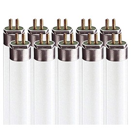Luxrite LR20822 (10-Pack) F24T5/835/HO 24-Watt 2 FT T5 High Output Fluorescent Tube Light Bulb, Natural 3500K, 1635 Lumens, G5 Mini Bi-Pin Base