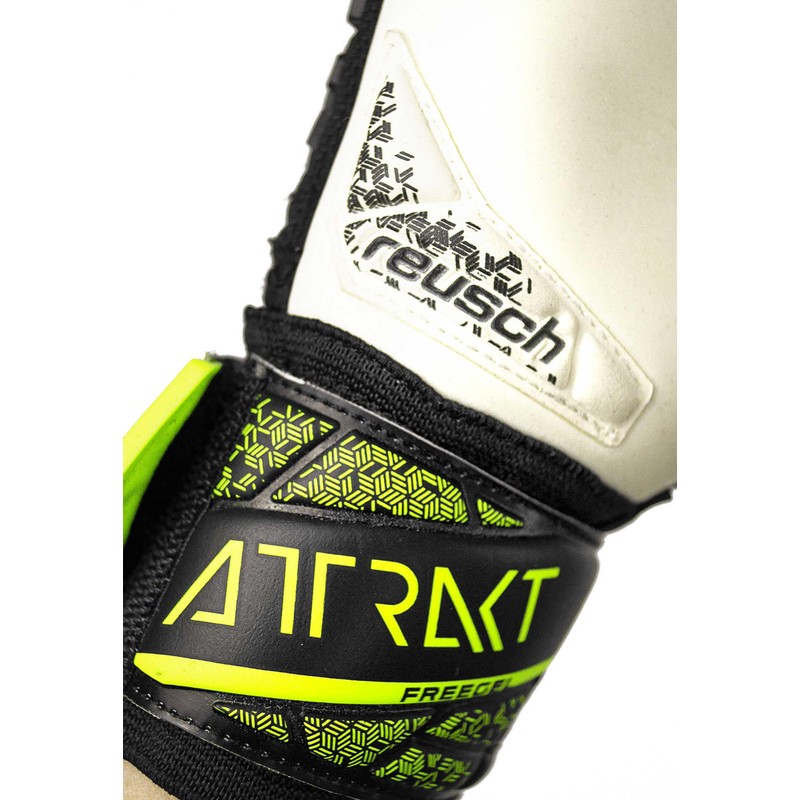 Reusch Attrakt Freegel Gold Finger Support Junior Goalkeeper Gloves for