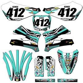 2010-2021 CX 65 Mayhem Turquoise Senge Graphics Complete Kit with Rider I.D. Compatible with Cobra
