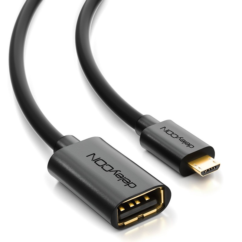 deleyCON 0,2m USB 2.0 High Speed OTG Adapter - USB