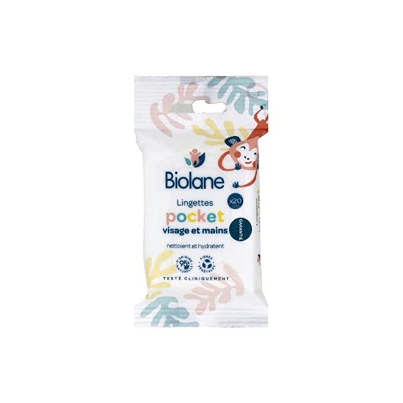 Biolane Taschentücher für Gesicht und Hände – 20 Tücher