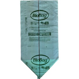 7 Gallon BioBag The Original 600 7-Gallon Compostable Food Scrap Commercial Gallon Bags, 100% Compostable Certified (Made In USA)