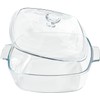 1.2L Tempered Glass Casserole Dish for Oven with Lid, Small