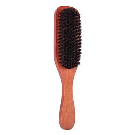 OHPHCALL 1pc Boar Bristle Hair Brush Wooden Handle Gentle Detangling Hair Beauty Tool for Home and Salon Use Black Dark Red