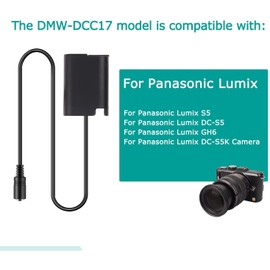 Raeisusp DMW-AC8 PD Cable DMW-DCC17 DC Coupler DMW-BLK22 Dummy Battery QC3.0 USB Adapter for Panasonic Lumix S5 DC-S5 DC-S5K