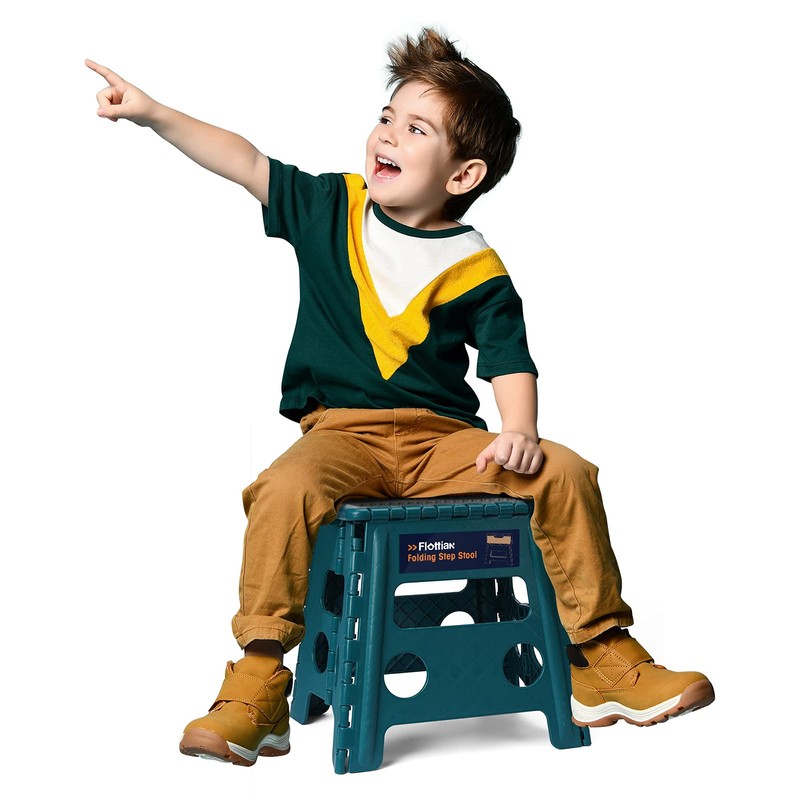 Flottian 13" Folding Step Stool for Adults and Kids Holds