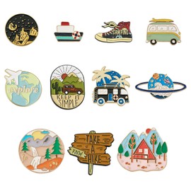 PandaHall Enamel Pin Badges Cartoon Brooch Pin Badges for Clothing Bags Jackets Accessories Supplies