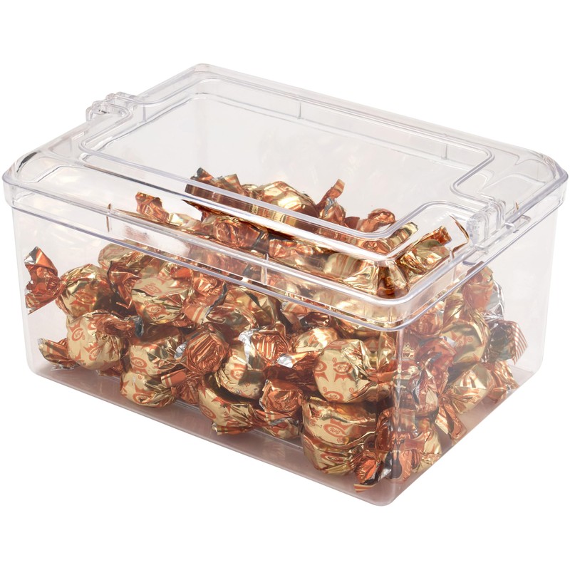 Pioneer Plastics 079C Clear Rectangular Plastic Container, 7.4375" W x