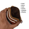 WINTTEN Coin Pouch Genuine Leather Multi-Card Holder with Keychain Ring