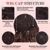Black Short Bob Wavy Wig with Bangs for Women 14inch