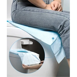 50 fundas desechables para asiento de inodoro, paquete individual para viajes, ideal para entrenamiento de baño y adultos (50 piezas)