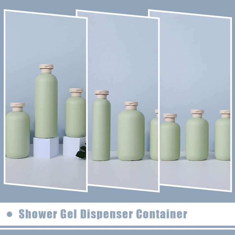 minkissy 3pcs Flip Cap Shampoo Bottles Empty Sub Package Squeeze