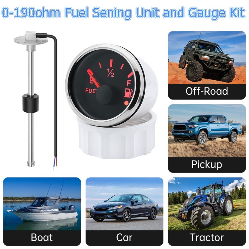 Fuel Level Indicator with 150 mm Fuel Level Sensor, 0-190