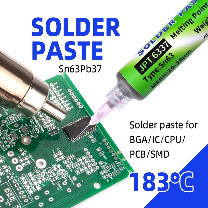 Sn63/Pb37 Tin Solder Paste, 183℃ Melting Point, 20-38µm Tin Paste