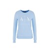 Armani Exchange Women's Milano Edition Crewneck Pullover Sweatshirt, Blue River