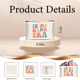 DHQH Best Grandma Gifts for Women, Nana Gifts from Granddaughter, Canvas Tote Bag Set for Gigi Mimi Granny, Mothers Day Birthday Gift for New Grandmother