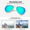 livho Sunglasses for Men Women Aviator Polarized Metal Mirror UV