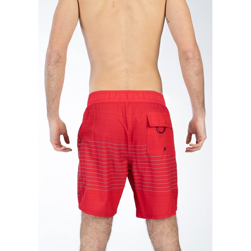 Spyder Pantalones Cortos híbridos para Hombre de 9 Pulgadas, Rojo,