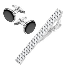 Set Of 3 Men'S Tie Clip And Cufflinks, Tie Clip, Tie Pins For Men, Tie Clip For Men, Cufflinks, Cufflinks And Tie Clip Set, Tie Clip And Cufflink Set, For Wedding Party Business Meeting Father’S Day