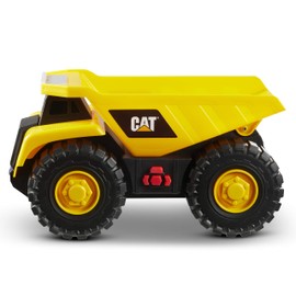 CAT Construction Toys, Cat Construction Tough Machines Toy Dump Truck, 10" w/Realistic Lights & Sounds, Rumbling Action, Movable Parts & Sturdy Plastic Construction