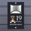 Custom Signs Solar Illuminated Modern Anthracite House Number Sign 24cm