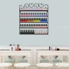 Nail Polish Rack Wall Mounted Display Organizer Holder Stand Metal