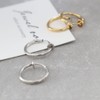 JewelVOX Earrings, Hoop Simple, 0.6 inches (1.5 cm), Non-Hole Earrings,