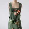 Cotton Canvas Cross Back Apron with Pockets & Rivets, Green