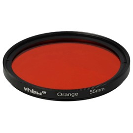 vhbw Universal Colour Filter Orange for Camera Lenses with 55 mm Filter Thread Orange Filter