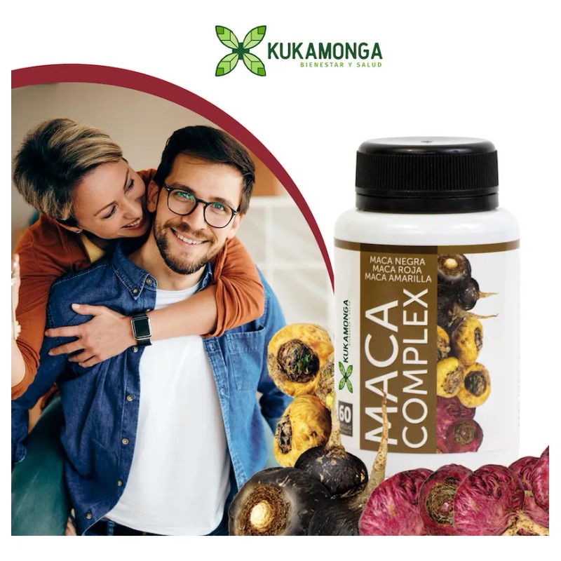 Maca Complex (roja,negra, Amarilla) 60 Cápsulas De 500 Mg