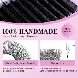 Extensiones De Pestañas Merrdear U Shaped 4d Uu Mix 8-15 Mm