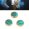 3 Pcs Trumpet Valve Cap Embedded Green Standard Metal Finger