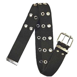 Nayt Military Cotton Belt With Circular Holes Black (Medium-40)