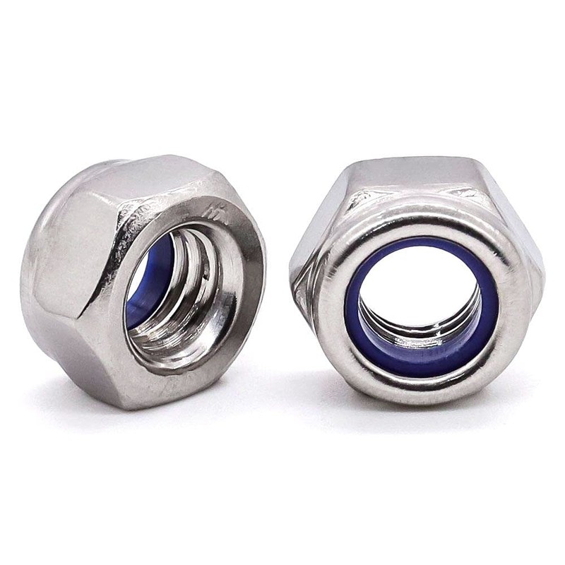 Glvaner M6-1.0 Thread Size (50 pcs) Stainless Steel Hex Locknuts