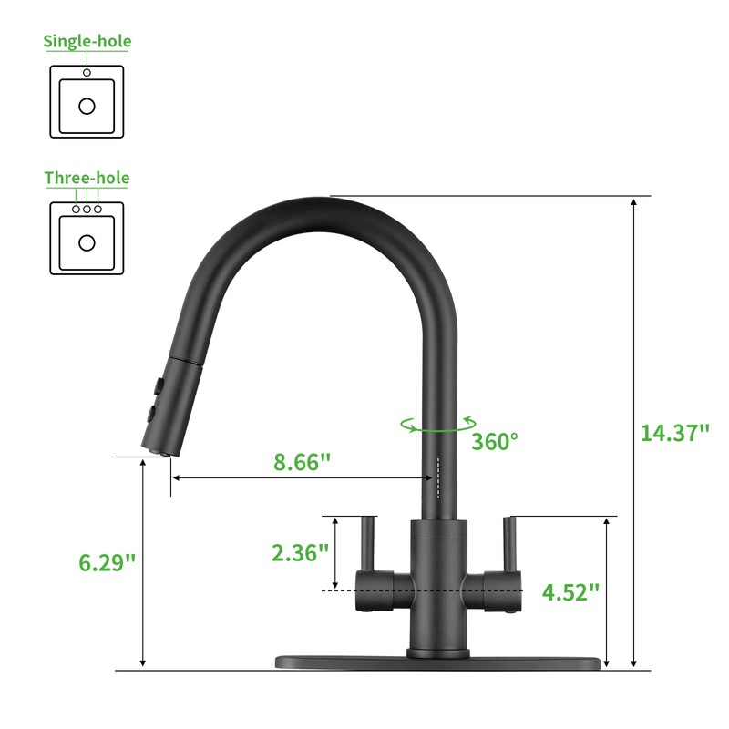 Kitchen Faucet, Kitchen Sink Faucet, 2 Handles Sink Faucet, Faucet,