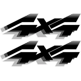 Aftermarket Replacement for 1992-1996 4x4 Decals for Ford F-Series F250 F350 Truck/Bronco Black