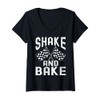 Womens Shake And Bake | Racing V-Neck T-Shirt