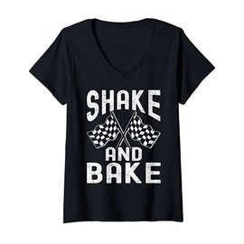 Womens Shake And Bake | Racing V-Neck T-Shirt