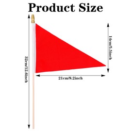 20 Pcs Mini Colorful Flags, Small Blank Pennant Flag On Wood Stick Lawn Flags Party Decorations for DIY Graffiti School Office Game Sport Events Festival Birthday Party 5.5 * 8.2in (Mixed Colors)