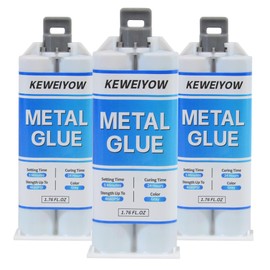 Metal Repair Glue, 2 Part Liquid Welding Glue, 1.76oz High-Temperature Resistant Heavy Duty for Metal, Plastic, Ceramics, Steel, Waterproof Seal(3Pcs)