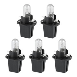 X AUTOHAUX 5pcs DC 12V 1.2W T5 Dashboard Light Blub Yellow for Car Internal with Twist Socket