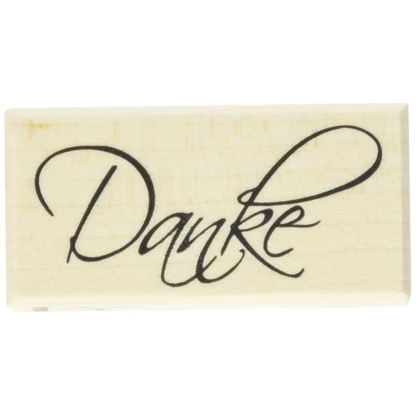 Rayher Hobby 28440000 Butterer Holzstempel Danke, 3 x 6 cm,