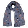 GFM Cat Print Scarf CT-036-BH-Grey, 42, CT-036-BH-Grey