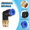 PATIKIL 1/8" Push to Connect Fitting 2 Pack PT Male