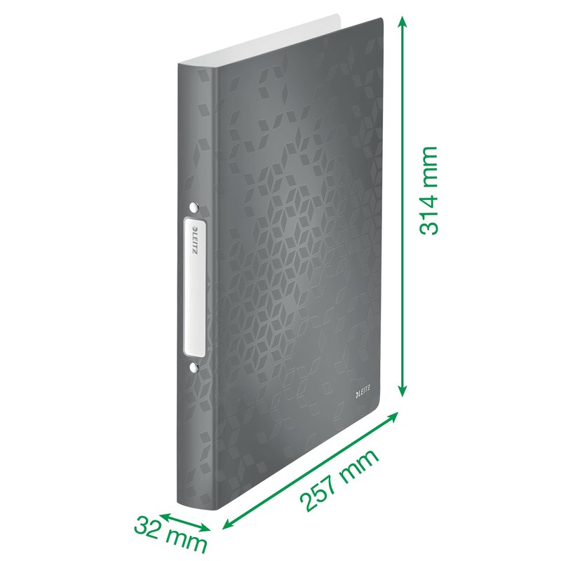 Leitz Wow 42570026 A4 Ring Binder, High-Quality 2 Round Ring