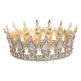 DEARMAMY Rhinestone Queen Crown For Women - Wedding Tiara Bridal Headpiece Pageant Crown Vintage Hair Accessories For Princesses