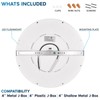 LUXRITE 12 Inch Round LED Flush Mount Ceiling Light Fixture,