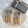 (Laguiole) Gift Wrapping Jeanneron Laguiole Cutlery Marble Brown + Sandal